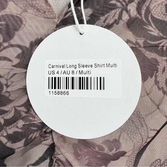 Princess Polly Carnival Long Sleeve Sheer Mesh Shirt - Picture 12 of 16